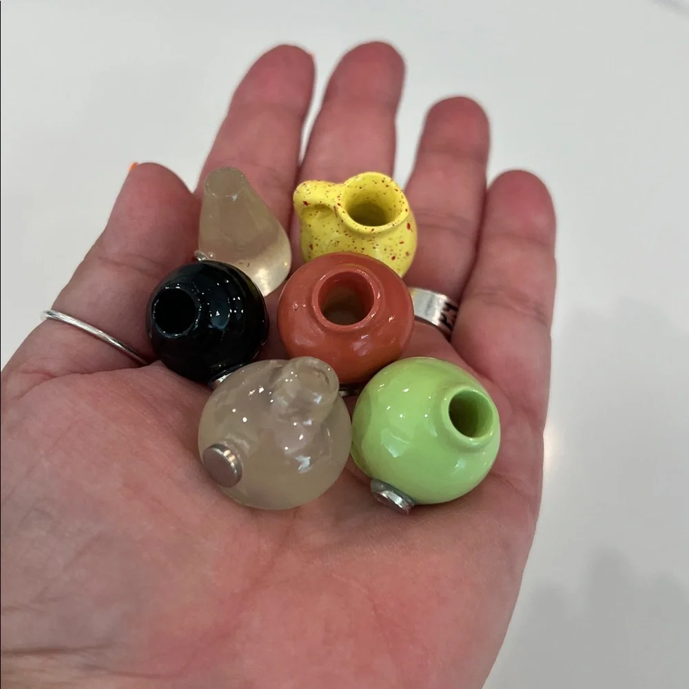 Cute. Miniature. Buds Vases Magnets.